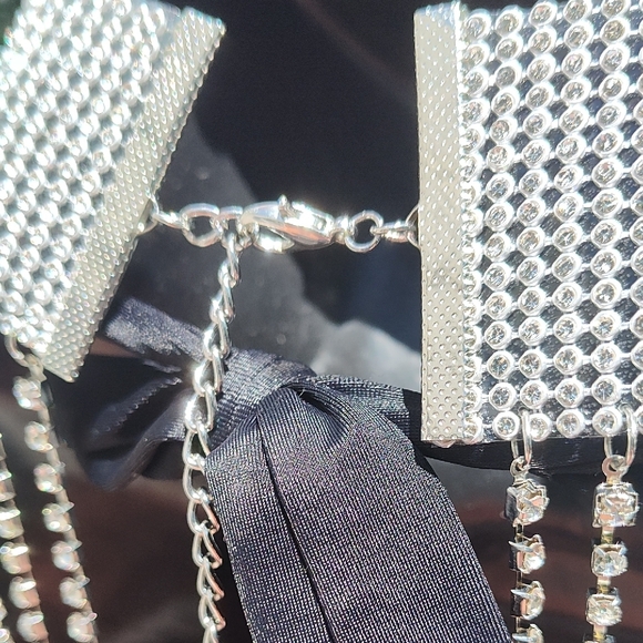 Silver Rhinestone Halter Top - Picture 4 of 8